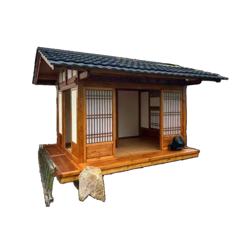 宁夏仿古防腐木中国风木屋